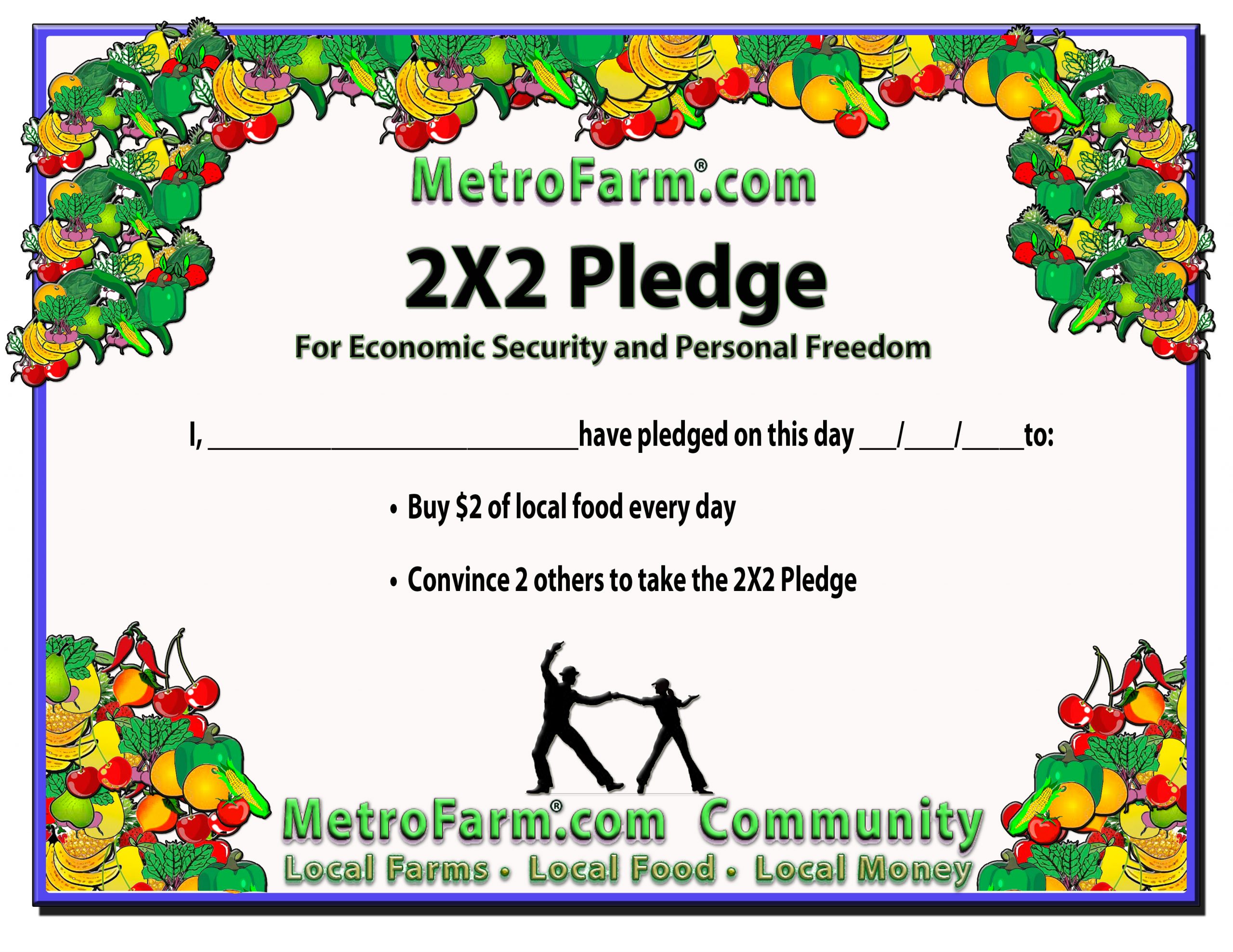 2X2 Pledge Certificate by Michael Olson